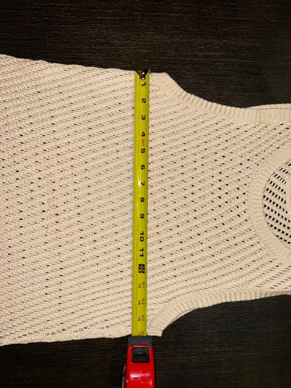 Vince Cream Open-Knit Sweater Top - Picture 6 of 7